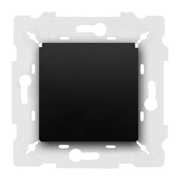  Розетка с заземлением и с крышкой Fede Vintage Porcelain Черный (в сборе)